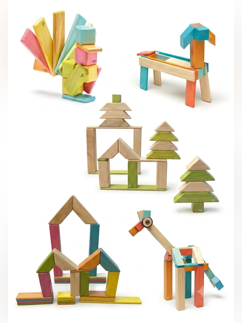 Tegu Magnetic Building Blocks Toy Set - Multi Color